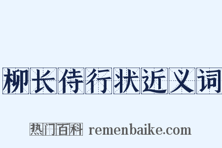 柳长侍行状近义词是什么意思的图片